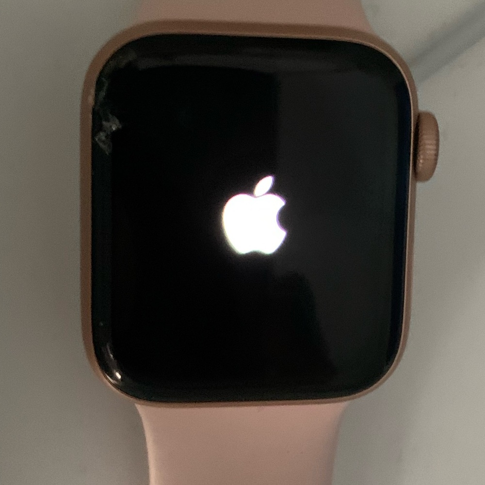 Broken Apple Watch with Pink Band